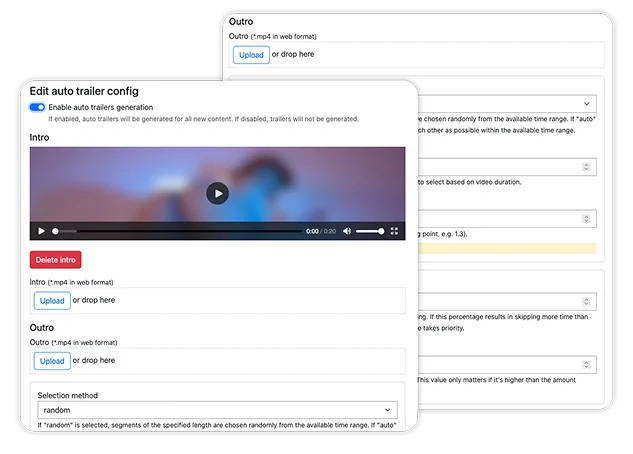 Custom Trailer Settings module