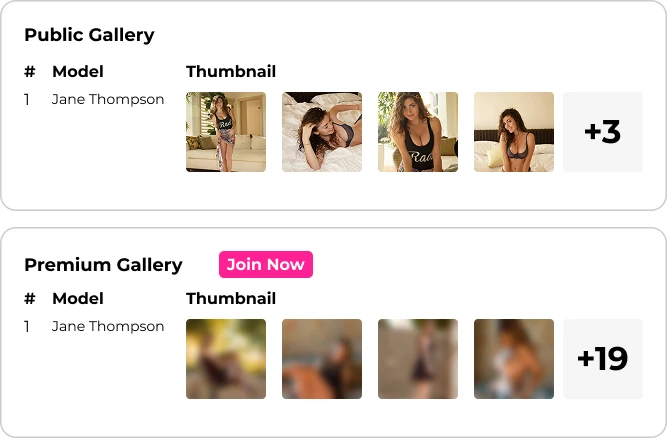 Galleries module showing public and premium image galleries for BunnyCMS