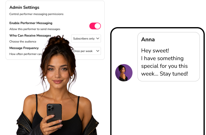 Mass Message module for bulk chat messaging on a fansite